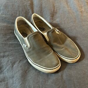 Gray slip on vans